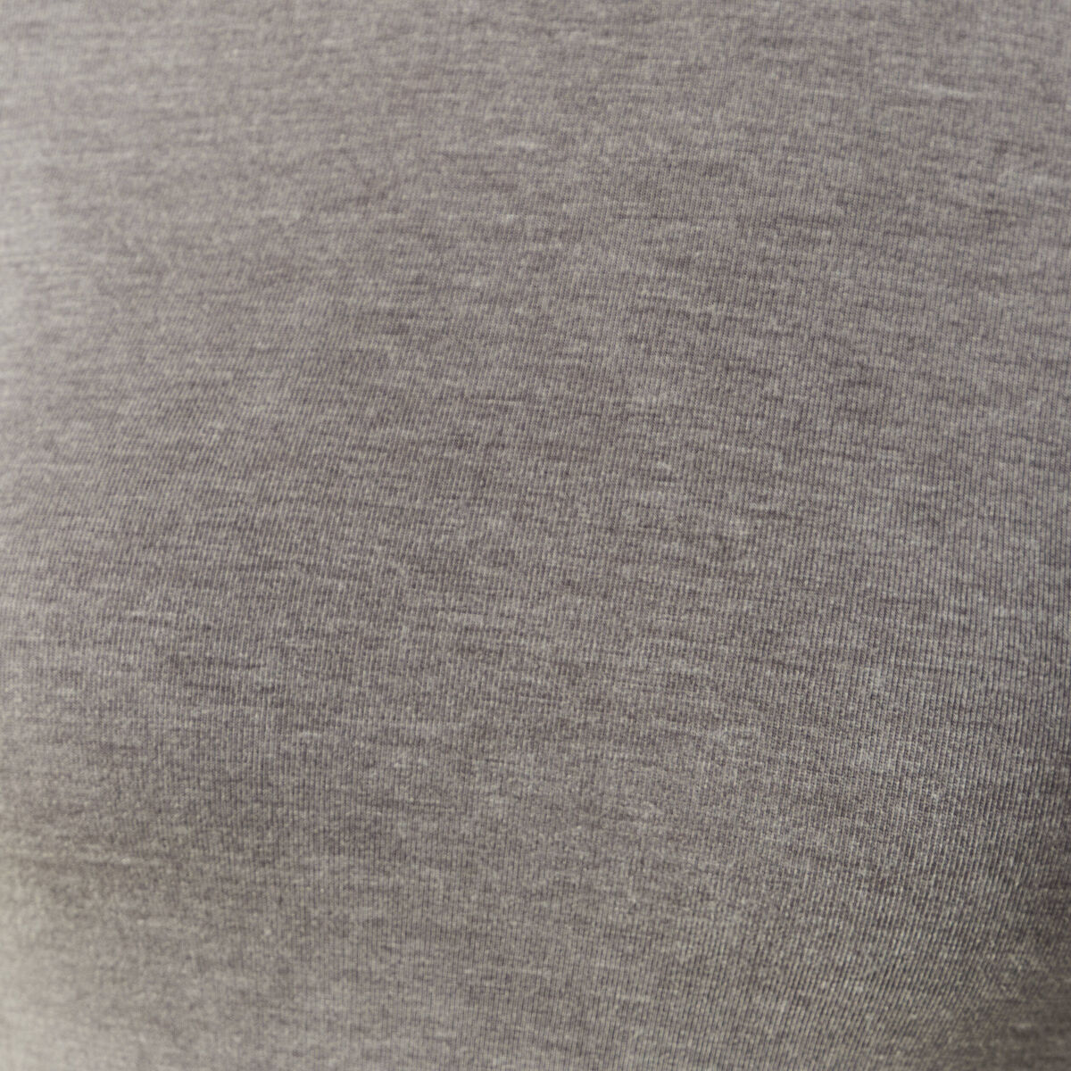 T-shirt cintr&eacute; manches longues col rond gris fonc&eacute; femme