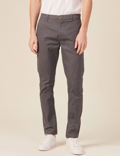 Pantalon slim Instinct chino gris homme