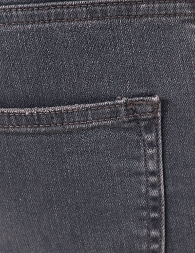 Jeans tapered 5 poches denim gris homme