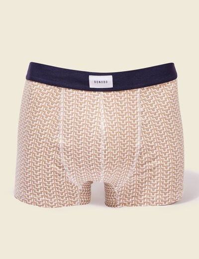 Lot 2 boxers taupe homme