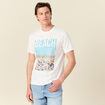 T-shirt manches courtes ecru homme