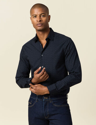 Chemise bleu marine homme