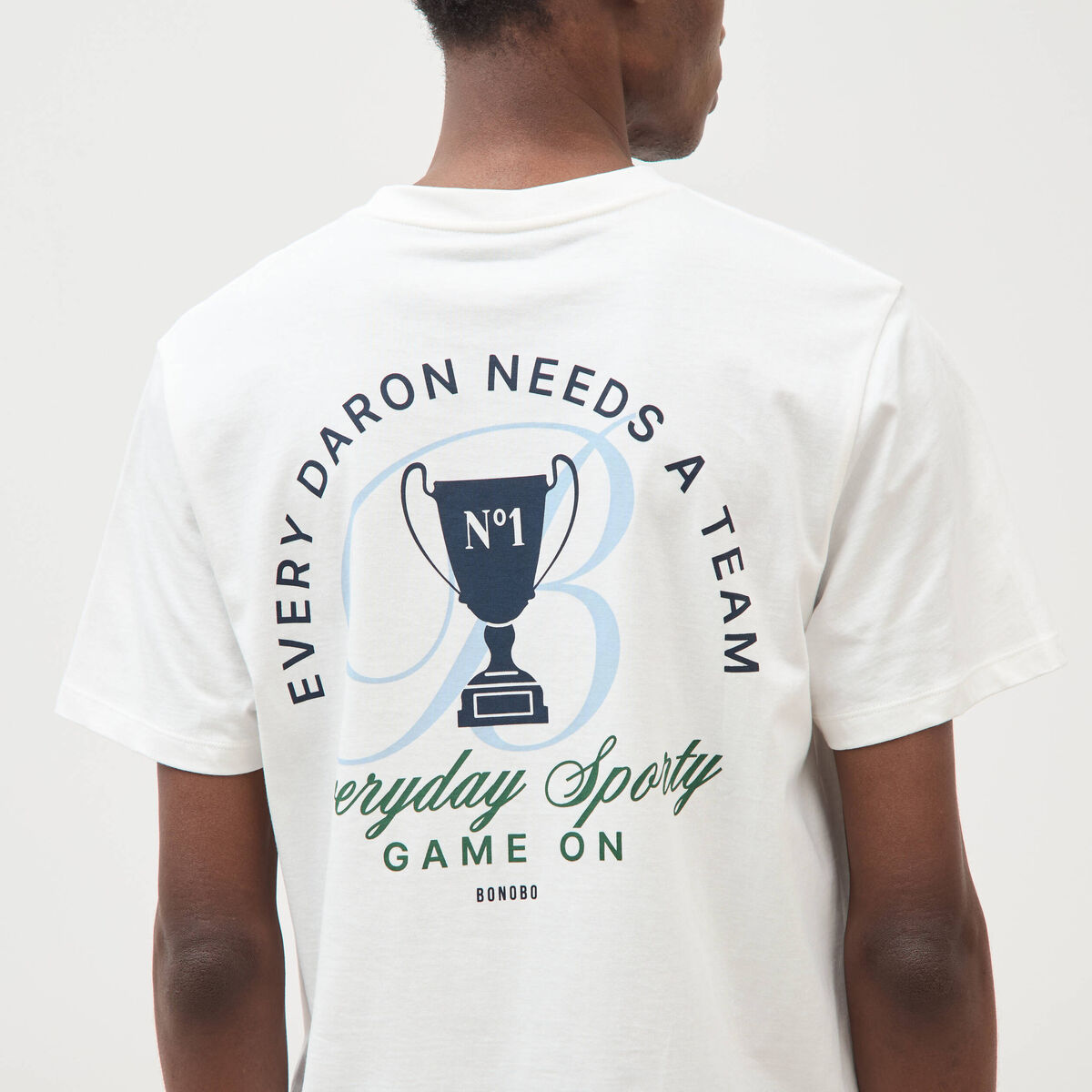 T-shirt en coton ecru homme