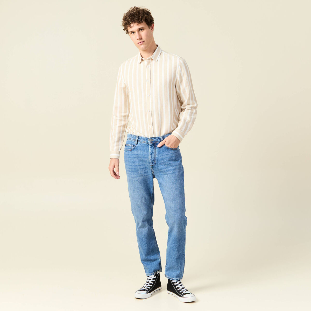 Chemise éco-responsable sable homme