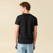 T-shirt ajust&eacute; col v manches courtes noir homme