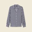 Blouse manches longues bleu femme