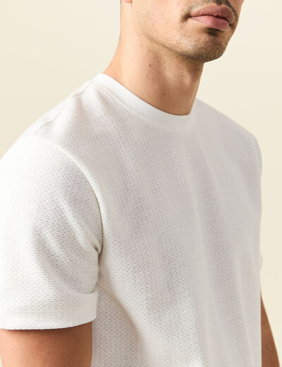 T-shirt manches courtes ecru homme