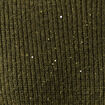 Pull manches longues col rond &agrave; sequins vert kaki femme