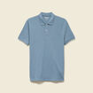 Polo cintré manches courtes en coton bleu foncé homme