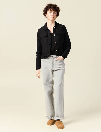 Pull éco-responsable noir femme