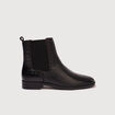 Bottines en cuir noir femme