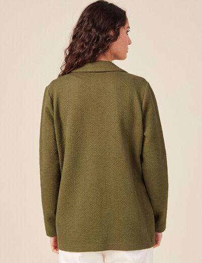 Gilet manches longues vert kaki femme