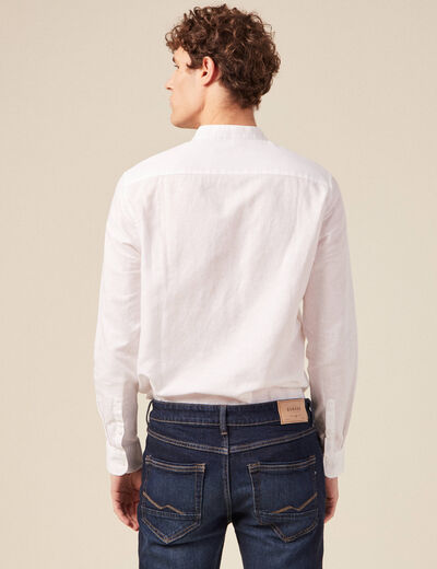 Chemise manches longues blanc homme