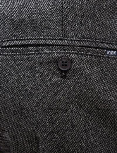 Pantalon chino avec ceinture gris fonc&eacute; homme