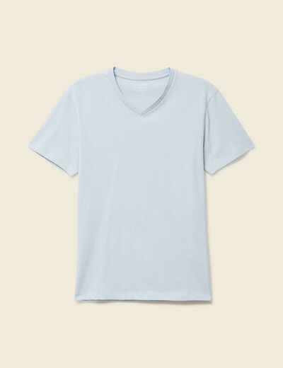 T-shirt manches courtes homme bleu gris homme