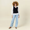 Blouse manches longues blanc femme