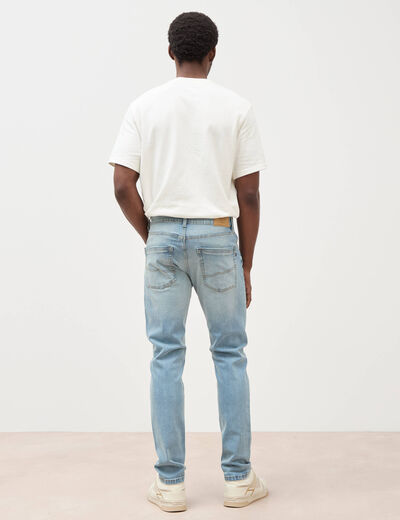 Jeans slim 5 poches longueur 32 denim used homme