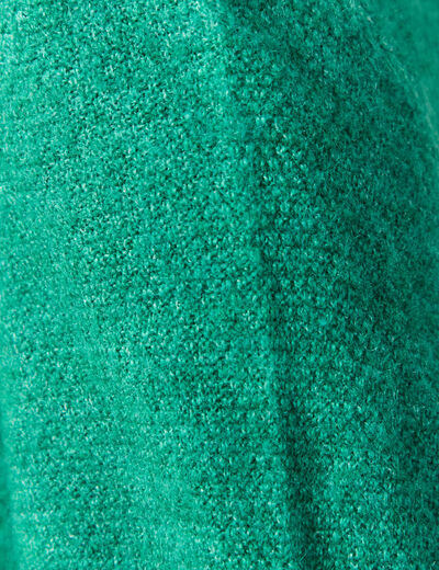 Pull col bateau manches longues vert femme