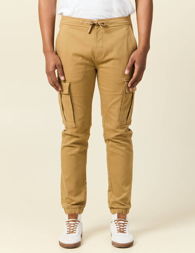 Pantalon battle bas resserré vert kaki homme