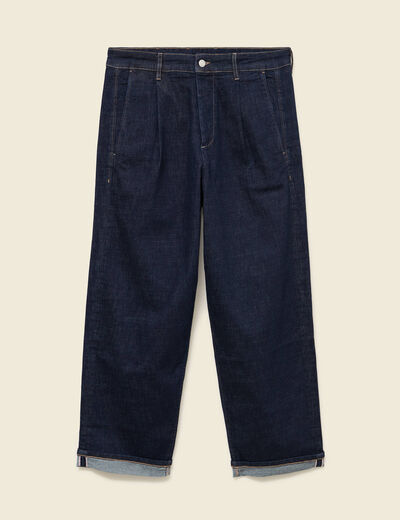Jeans loose longueur 32 denim brut clean homme
