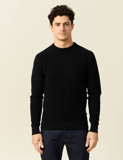 Pull éco-responsable noir homme