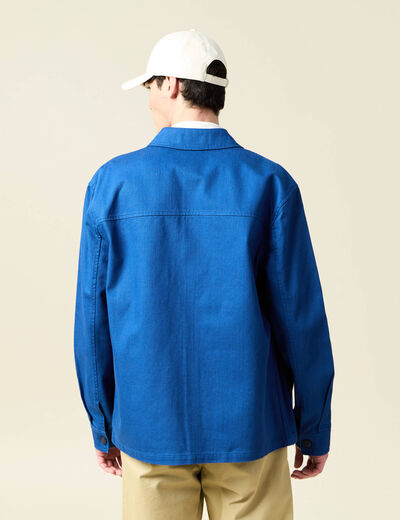 Surchemise oversize bleu roi homme