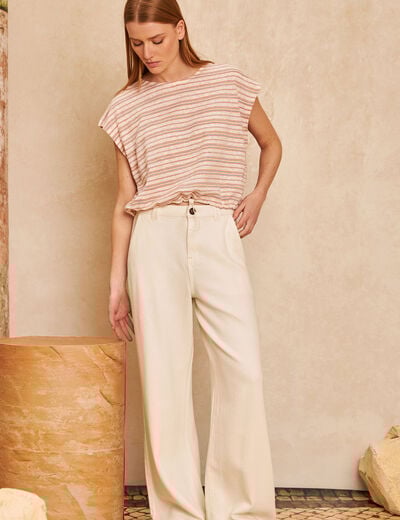 T-shirt manches courtes multicolore femme