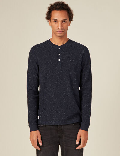T-shirt manches longues bleu marine homme