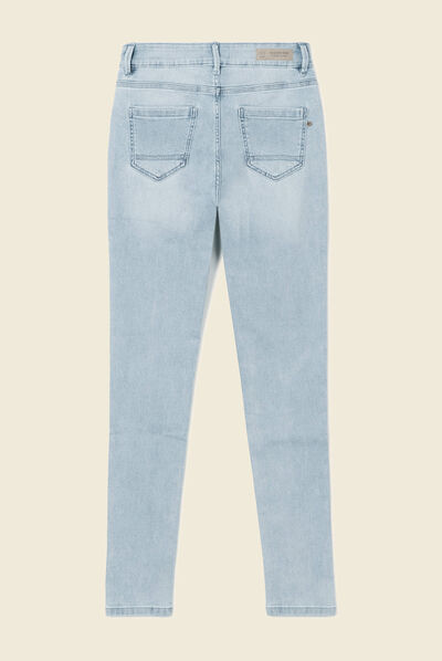 Jeans Lou - jegging denim bleach femme