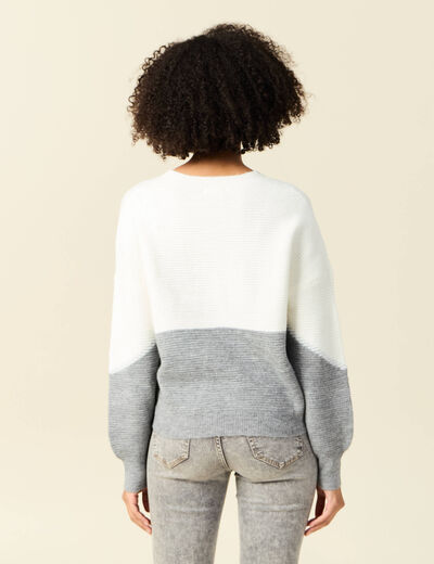 Pull éco-responsable gris clair femme