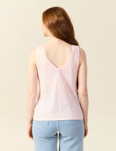 Débardeur sans manches rose clair femme