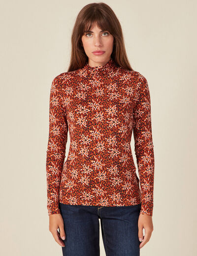 T-shirt manches longues camel femme