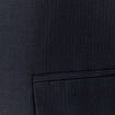 Blazer manches longues col tailleur bleu marine femme