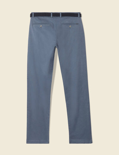 Pantalon chino straight bleu gris homme