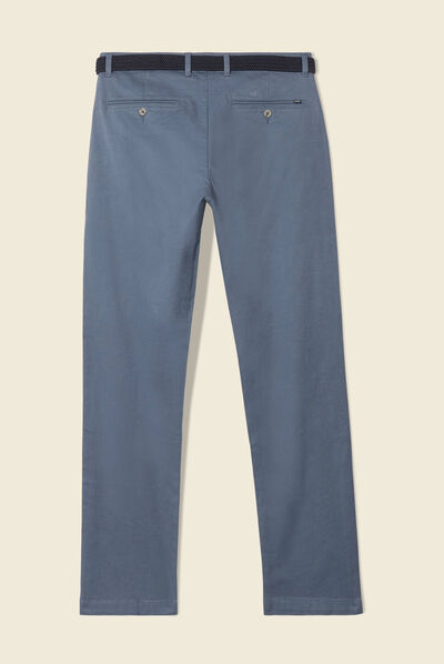 Pantalon chino straight bleu gris homme