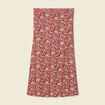 Jupe midi droite fluide bleu gris femme