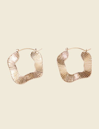 Boucles d'oreilles créoles couleur or femme