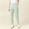 Pantalon cigarette vert olive femme