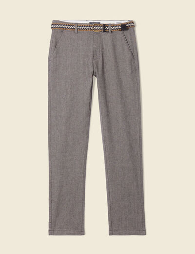 Pantalon chino straight gris foncé homme