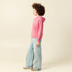 Sweat &agrave; capuche manches longues brillant mauve femme