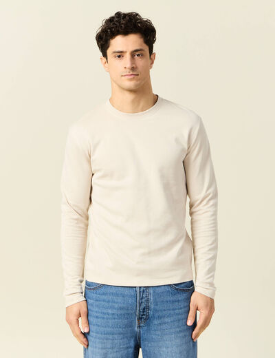 T-shirt manches longues sable homme