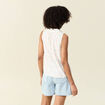 Blouse sans manches blanc femme