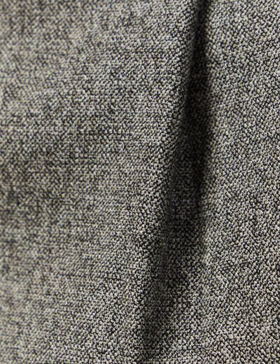 Bermuda large taille haute gris femme