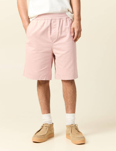 Bermuda droit rose pastel homme