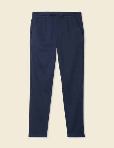 Pantalon jogger élastiqué bleu foncé homme