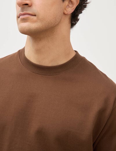 T-shirt en coton taupe homme