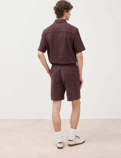 Bermuda marron fonc&eacute; homme