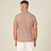 T-shirt manches courtes marron clair homme