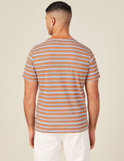T-shirt manches courtes marron clair homme