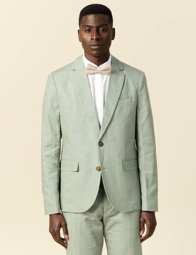 Veste blazer cintré vert olive homme